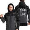 Custom Men’S Hooded Jackets, Graphene Jackets, Insulated Lining, Shell, Suitable for All Seasons, Comfortable, Recommended Gifts for Christmas, Halloween, And Birthdays, Stylish Men’S Jackets, Casual Wear, Suitable for Hiking And Other Sports