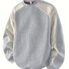 Men’S Color-Blocked Round-Neck Sweatshirt for Autumn, Trendy And Versatile, Perfect for Layering in The Fall