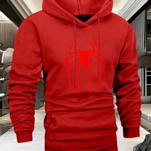 Men'S Casual Hoodie with a Regular Fit And Adjustable Drawstring Hood, Comfortable And Stylish, Perfect for Young And Trendy Looks.