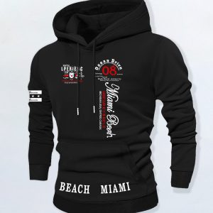 Men'S Casual Hoodie in Street Fashion Style