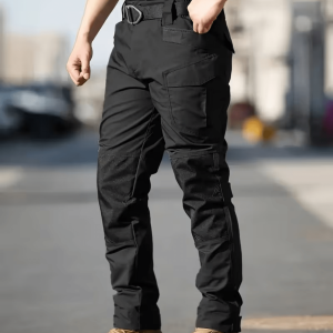 3pcs Men'S Tactical Cargo Pants | Outdoor Casual Tactical Pants, Multi-functional Pockets, Wear-resistant Work Pants Suitable for Outdoor Work, Hiking, Spring and Autumn | Sturdy Material, Regular Fit, Solid Color